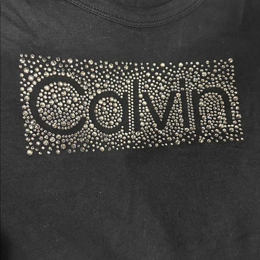 Calvin Klein Women's Relaxed Short Sleeve Mini Logo T-Shirt Dress NWT Size M - Picture 2 of 3